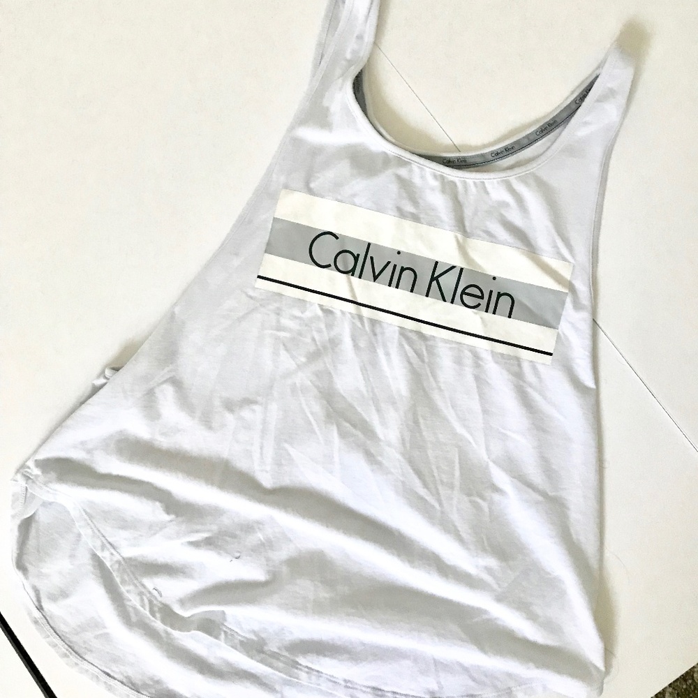 CK logo white tank (M)